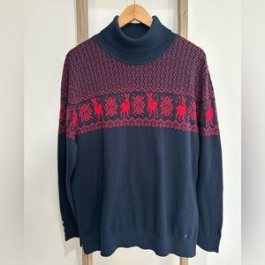 Tommy Hilfiger Stella Blue Red Turtleneck Sweater
Christmas Women's L NWT